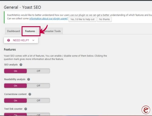 General Yoast SEO features