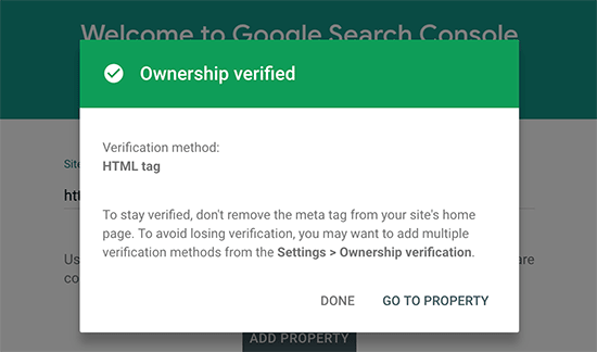 ownership verified