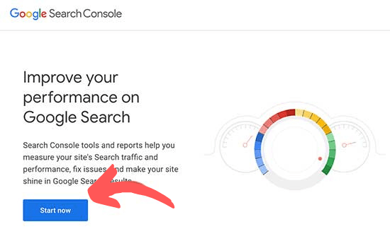 start google search console