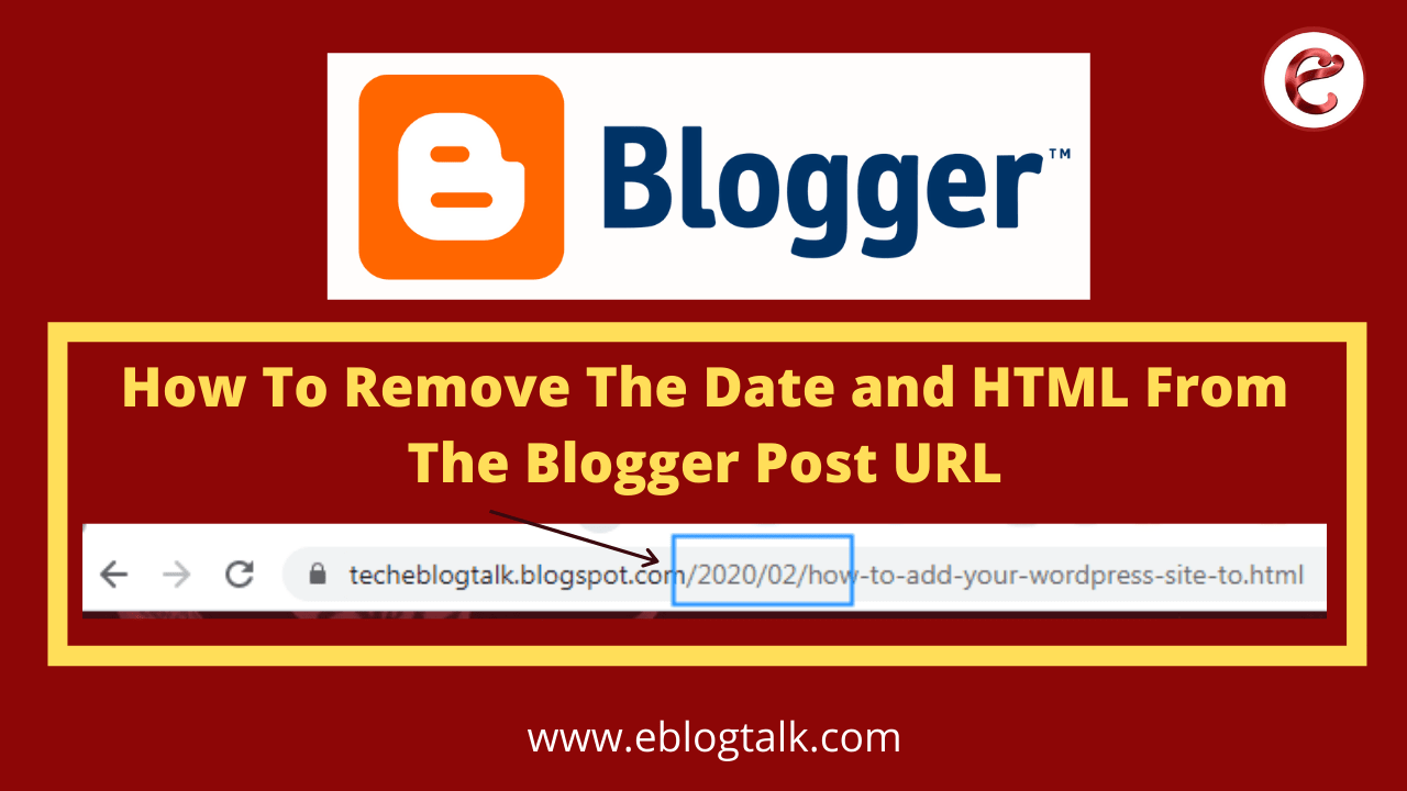 How to remove the date and html from the blogger post URL-min