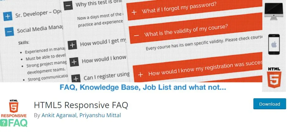 html5 resposive faq wordpress faq plugin