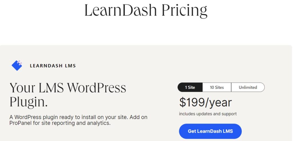 Learndash wordpress membership plugin price