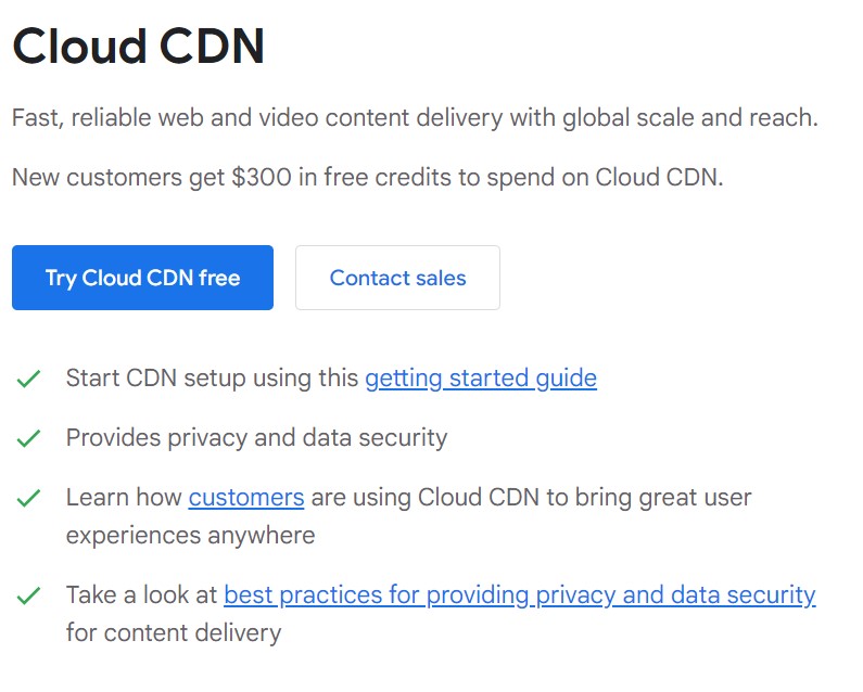 google cloud cache wordpress cdn provider