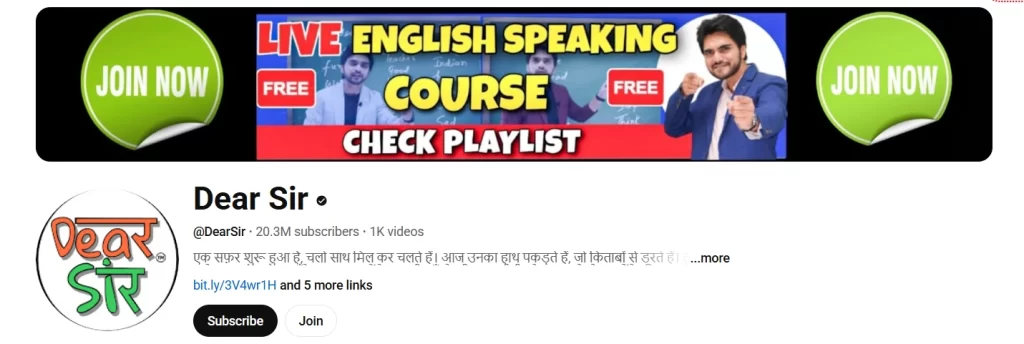 Dear Sir youtube channel