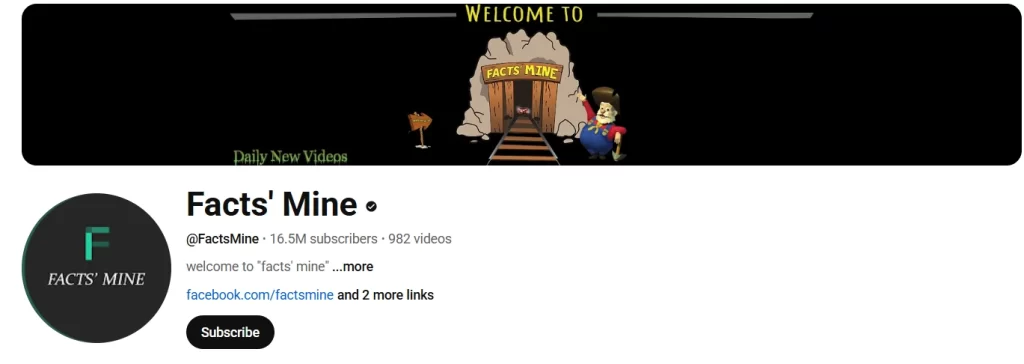 Facts' Mine youtube channel