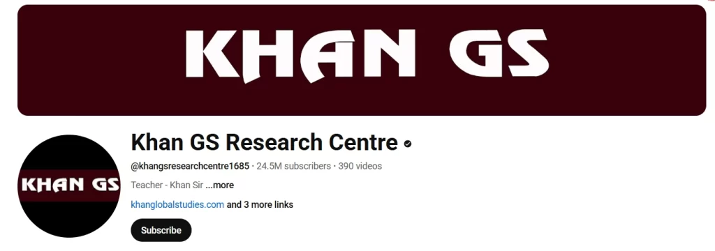 Khan GS Research Centre youtube channel