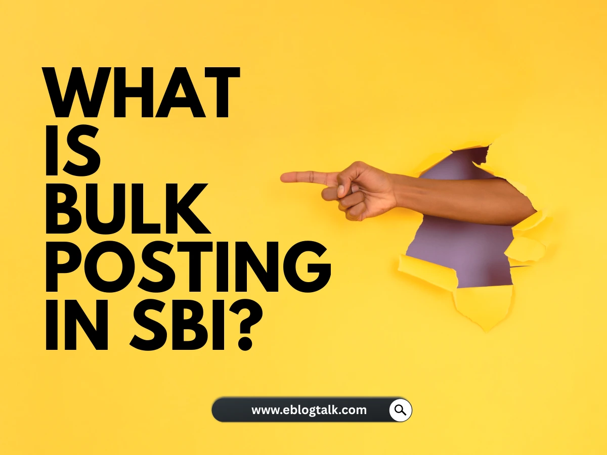 What is Bulk Posting in SBI?