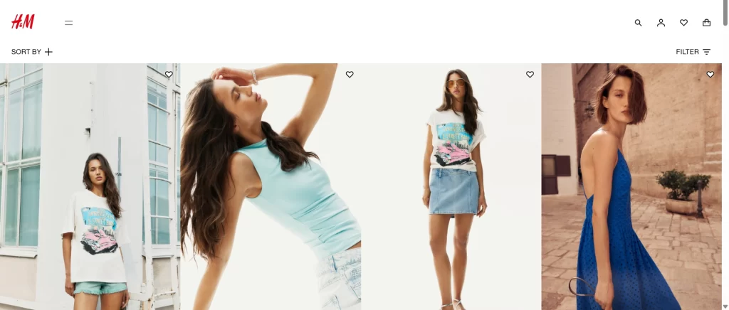 H&M online shopping website