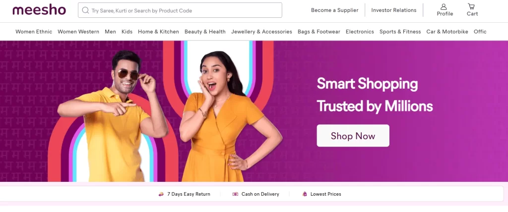 meesho online shopping site